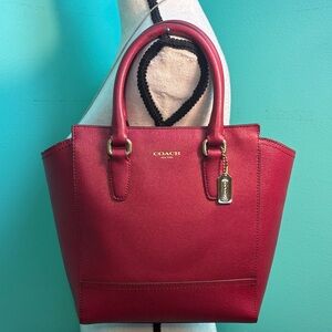 Coach Cherry Red Leather Satchel